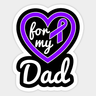 Hodgkins Lymphoma Dad Cancer Awareness Sticker